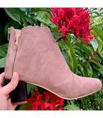 Blush Boots (Winter Shoes Blocks Ankle Length Boots)