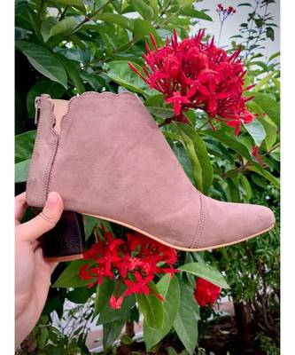 Blush Boots (Winter Shoes Blocks Ankle Length Boots) 2