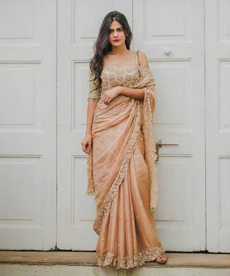 Peach Saree Set 1