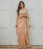 Peach Saree Set