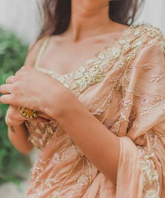 Peach Saree Set 5