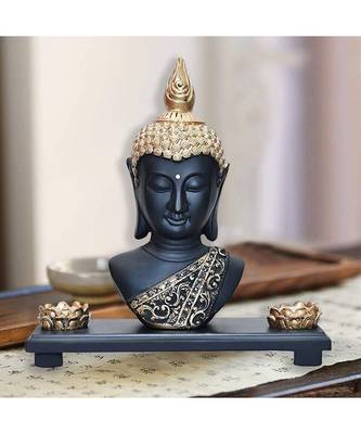 Buddha With Stylish Wooden Stand Idol For Home Decor,Bedroom, Living Room, Offices|House Warming Gift|Home  For Pooja 2