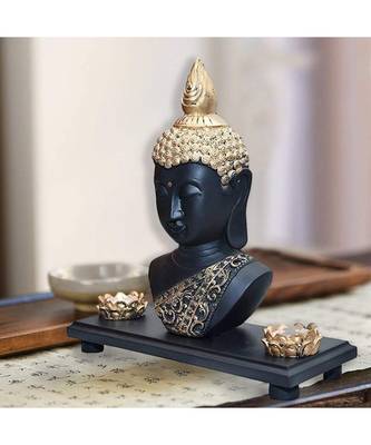 Buddha With Stylish Wooden Stand Idol For Home Decor,Bedroom, Living Room, Offices|House Warming Gift|Home  For Pooja 3
