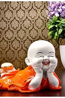 ESVAR STONECRAFT Cute Child Monk Showpiece Decorative Showpiece