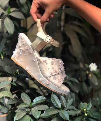 Silver Edge On Embellished Wedges 1