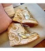 Sneaker Wedges ( Gold Embroidery)