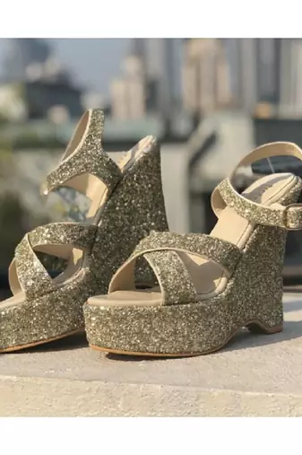 Dream Bride (Shimmer Wedding Wedges Dance Shoes)