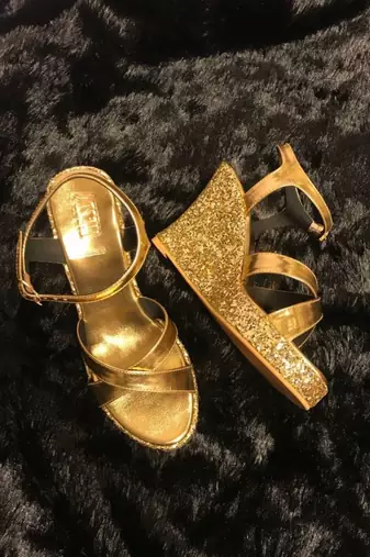 Cross Glitter Wedges