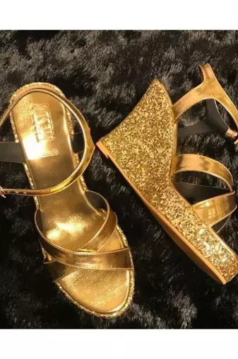 Cross Glitter Wedges