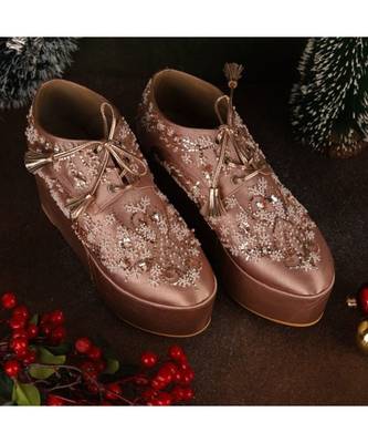 Begum (Blush PINK) Wedding Sneaker Wedges Bridal Shoes 2