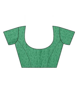 Sourbh Fashion Dark Green Color Chiffon Fabric Flower Printed With Unstitched Blouse Piece 3