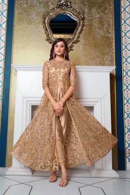 Chiku embroidered net salwar 1