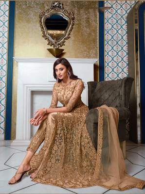 Chiku embroidered net salwar 2