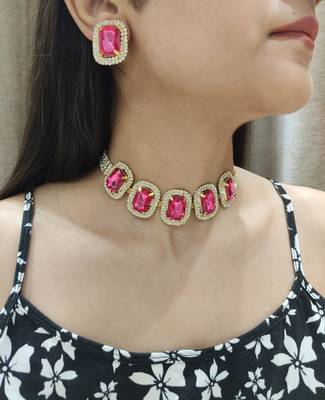 Hot Pink Choker Set 1