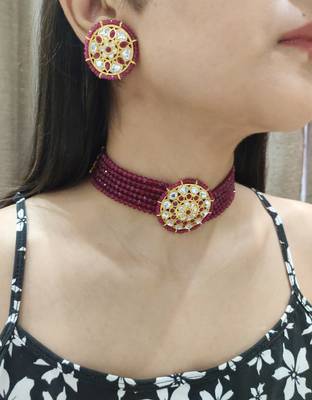 Maroon Choker Set 1