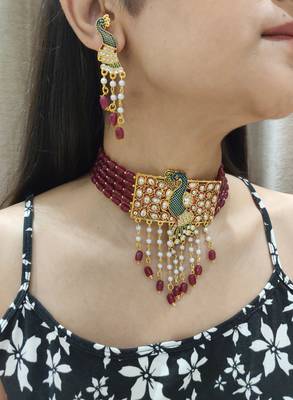 Maroon Choker Set 1