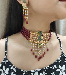 Maroon Choker Set