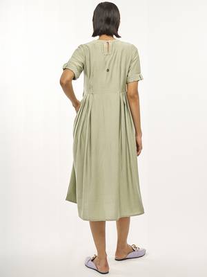Green printed rayon party-wear-kurtis 3