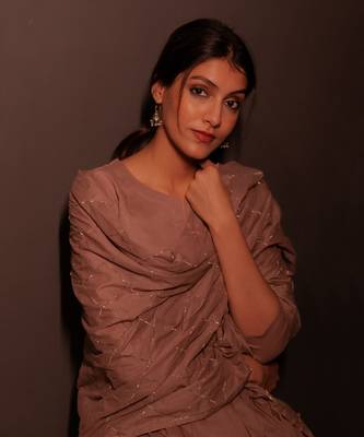 Metallic Brown Malhar Anarkali Suit Set 3