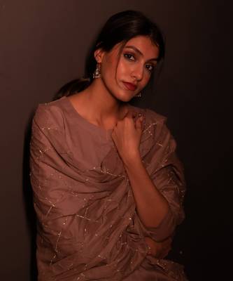 Metallic Brown Malhar Anarkali Suit Set 4