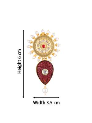 Kundan Elegant Designer Amrapali Maroon Earrings 3