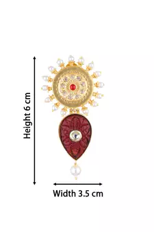 Kundan Elegant Designer Amrapali Maroon Earrings