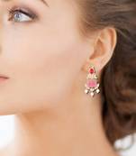 Kundan Elegant Designer Amrapali Pink Earrings