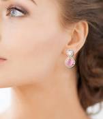 Kundan Elegant Designer Cubic Zirconia Amrapali Pink Earrings