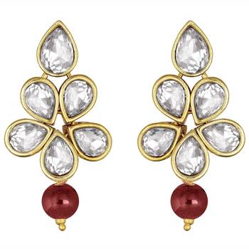 Traditional Kundan & Pearl Studded Necklace Jewellery Set For Women  7