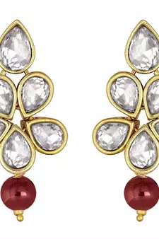 Traditional Kundan & Pearl Studded Necklace Jewellery Set For Women 