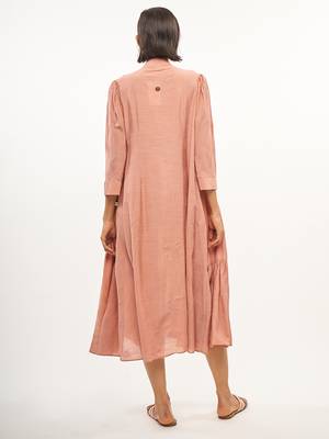 Pink printed rayon party-wear-kurtis 3