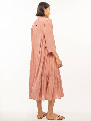 Pink printed rayon party-wear-kurtis 4