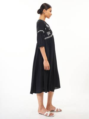Black printed rayon party-wear-kurtis 2