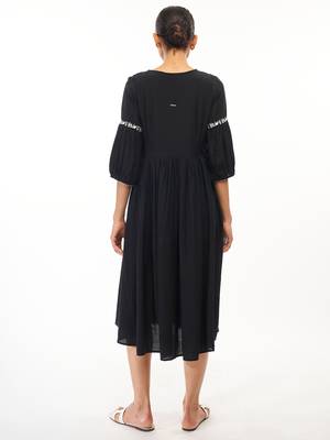 Black printed rayon party-wear-kurtis 4