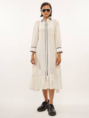 White plain rayon party-wear-kurtis 1