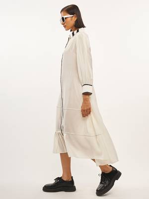 White plain rayon party-wear-kurtis 2