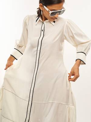 White plain rayon party-wear-kurtis 3