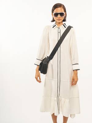 White plain rayon party-wear-kurtis 5