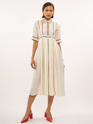White printed rayon party-wear-kurtis 1