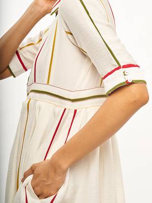 White printed rayon party-wear-kurtis 5