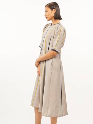 Grey printed rayon party-wear-kurtis 3