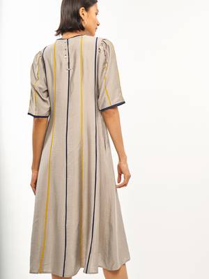 Grey printed rayon party-wear-kurtis 5