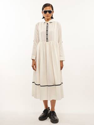White plain rayon party-wear-kurtis 1