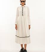 White plain rayon party-wear-kurtis