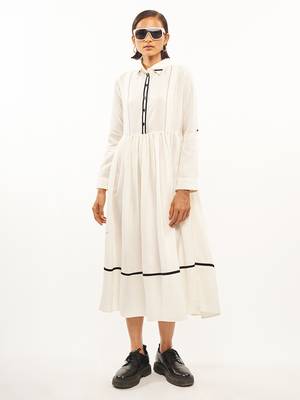 White plain rayon party-wear-kurtis 2