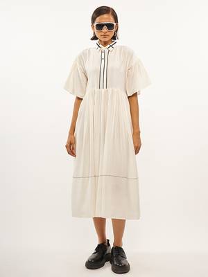 White plain rayon party-wear-kurtis 1