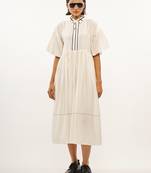 White plain rayon party-wear-kurtis