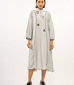 Grey plain rayon party-wear-kurtis