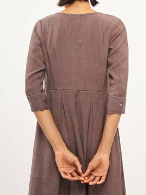 Brown plain rayon party-wear-kurtis 4