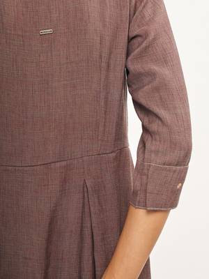 Brown plain rayon party-wear-kurtis 5